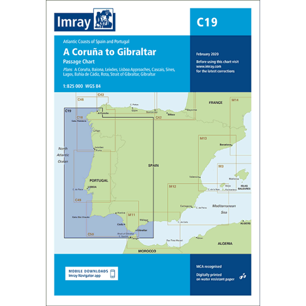 Imray C19 A Coruña to Gibraltar