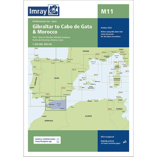 Imray M11 Gibraltar to Cabo de Gata & Morocco