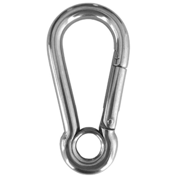 Spring Hook With Eye Stainless Steel
