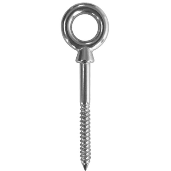 Long Shank Eye Bolt Wood Thread Stainless Steel