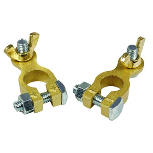 Imnasa Battery Terminals Brass With Brass Wing Nuts