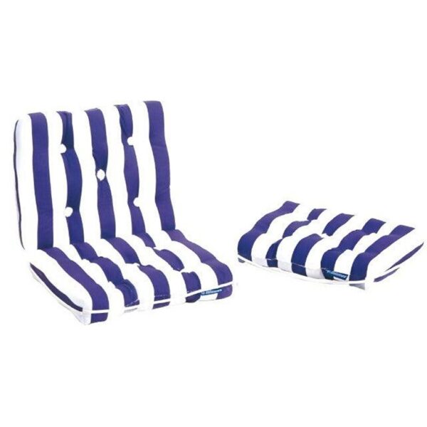 Kapok Double Cusion Blue And White Striped
