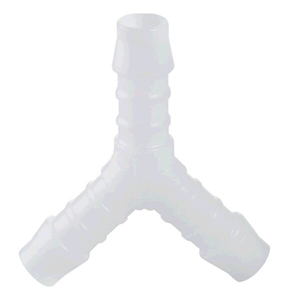 Hose Y Connector Plastic 10mm White