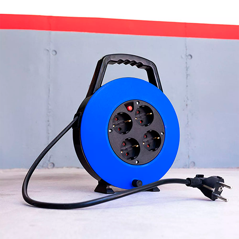 EDM Cable Reel 10m 4 Outlets 16A with Thermal Protection - Image 2