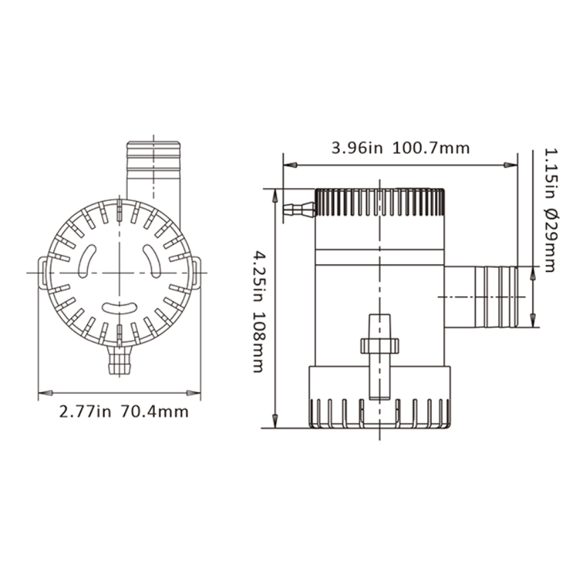 Seaflo 1100 GPH Non-Automatic Bilge Pump 1-1/8" - Image 5