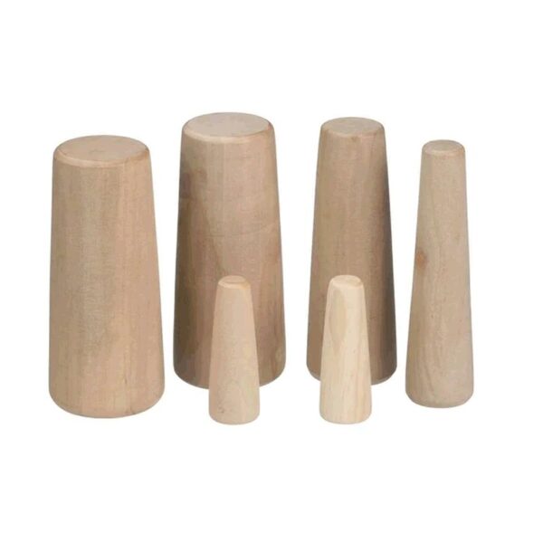 Lalizas Wooden Bungs set of 6 Max Diameter 51mm