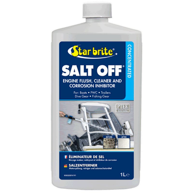 Star brite Salt Off Concentrated Cleaner. Engine flush, cleaner and corrosion inhibitor.