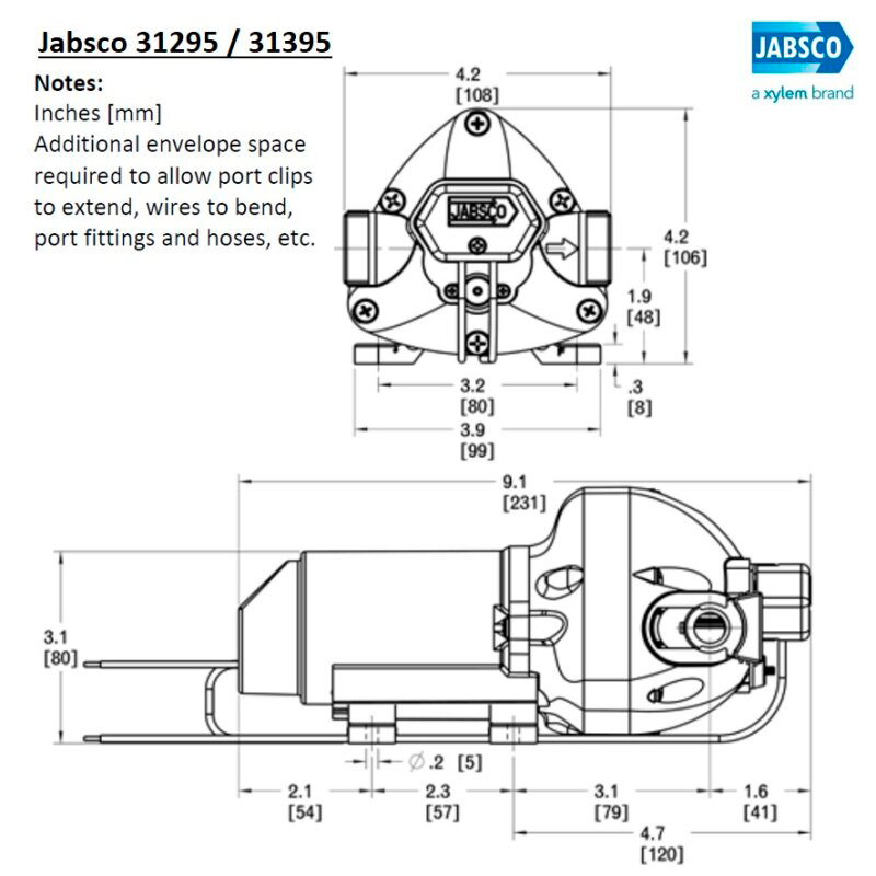 Jabsco ParMax 3 Fresh Water Pump Diagram